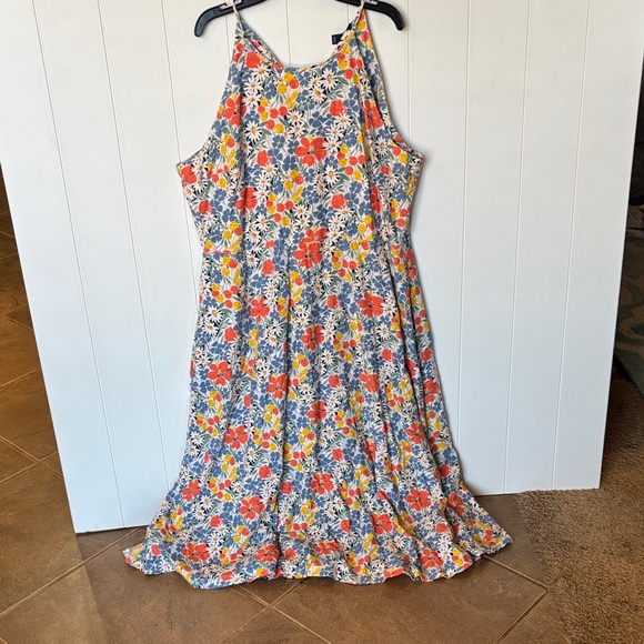 Chaps Dresses & Skirts - Chaps Floral Maxi Dress in Blue, Red, Yellow, White